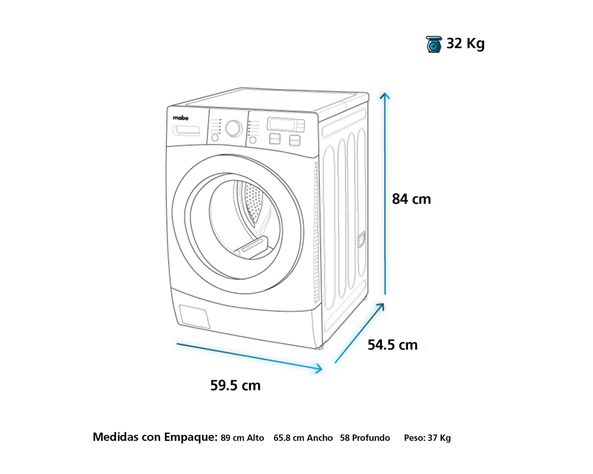 Secadora 10 kg SEM101BDBY blanco Mabe.-3