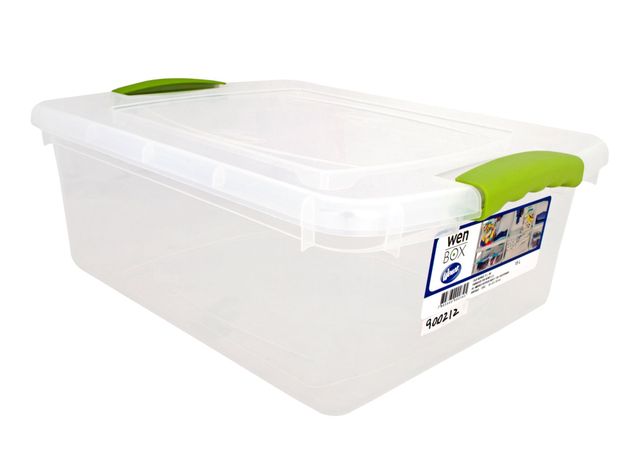 Caja organizadora 15 litros Wenbox transparente Wenco.-0