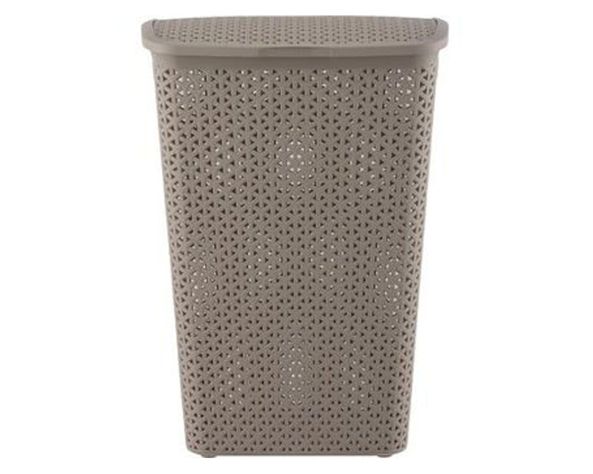Canasto ropa 55 litros Bali taupé Reyplast-1