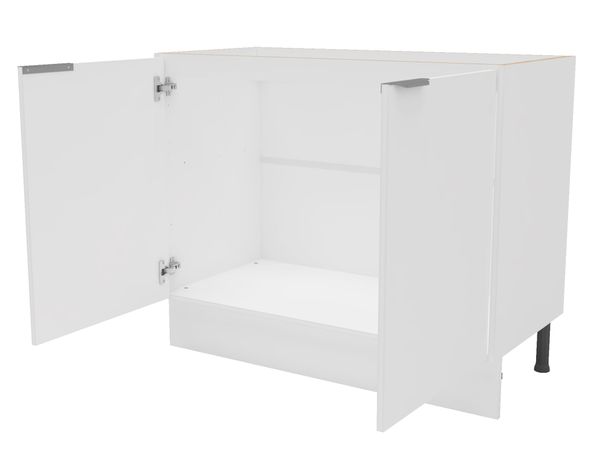 Mueble base cocina 100 cm 2 puertas Milano blanco-2