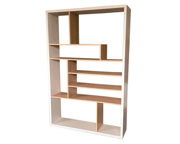 Librero Antonia blanco/natural 180x120x29.6 cm-0