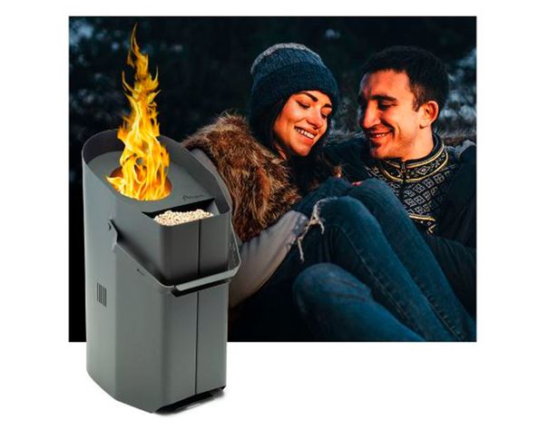 Calefactor exterior a pellet Icon charcoal-2