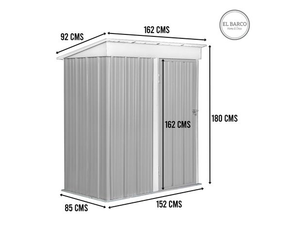 Bodega jardín 180x162x92 cm Boxshed gris.-4