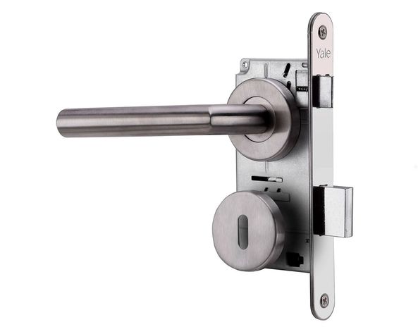 Cerradura embutida dormitorio/clóset Toscana plata Yale-0