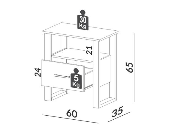 Respaldo TW151 + 2 veladores f37 café-4