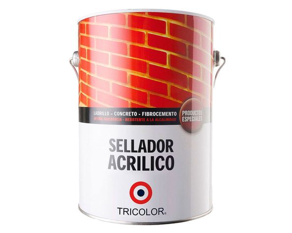Sellador acrílico 1/4 galón transparente semi brillante Tricolor-0