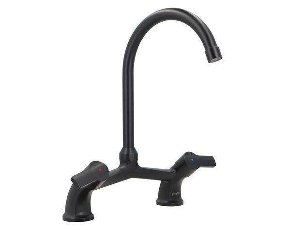 Monomando lavaplatos Bogen negro mate-0