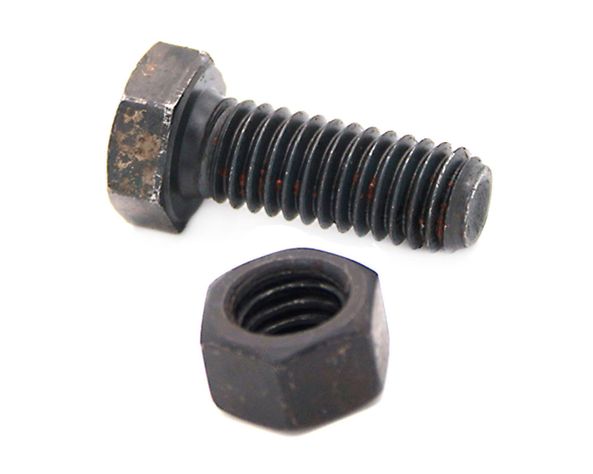 Perno hexagonal con tuerca 3/8x1'' pavonado 2 unidades Imporper-0