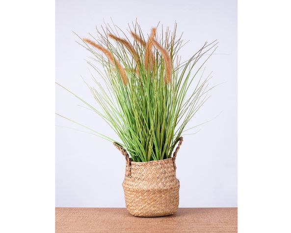 Planta artificial Grass con macetero Outzen-3