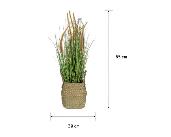 Planta artificial Grass con macetero Outzen-6
