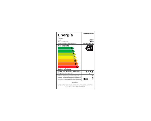Refrigerador frío directo 157 litros LRB-180DFI inox Libero.-8