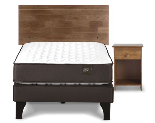 Cama europea 1.5 plazas Ergo T + set Tabor caramelo Rosen-0