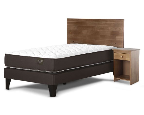 Cama europea 1.5 plazas Ergo T + set Tabor caramelo Rosen-1