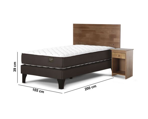 Cama europea 1.5 plazas Ergo T + set Tabor caramelo Rosen-4
