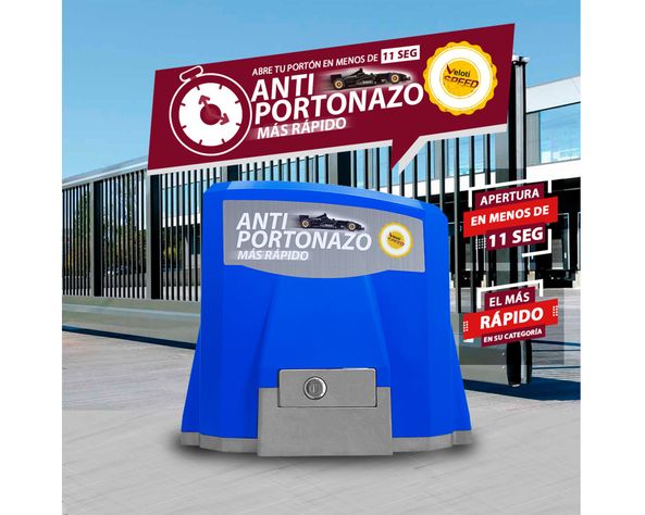 Kit motor portón corredera Speed 1200 kg azul Veloti-5