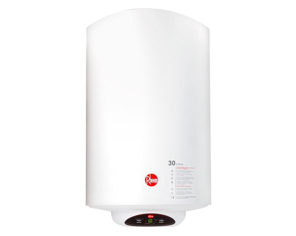 Termo eléctrico digital 30 litros blanco Rheem.-0