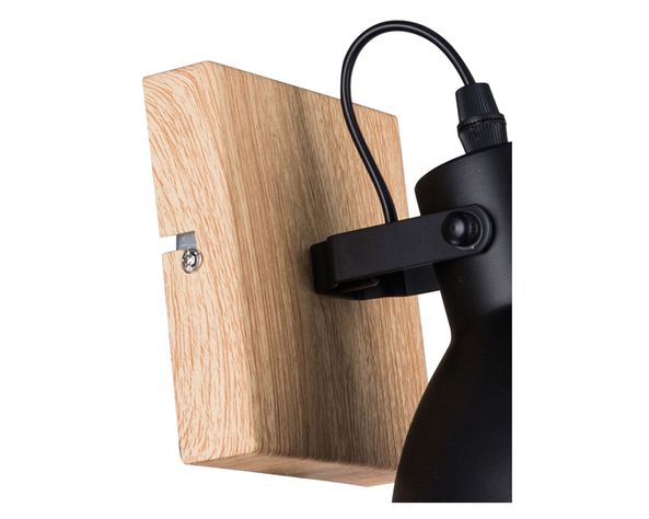 Aplique 1L E27 Factory negro Abitare-2