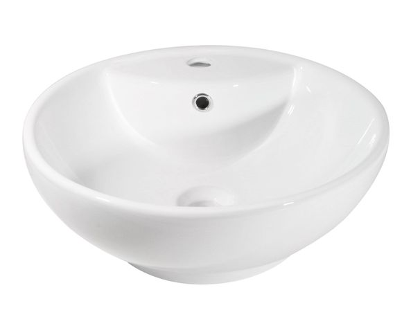 Lavamanos sobreponer 45,5 cm redondo blanco Vessanti-1