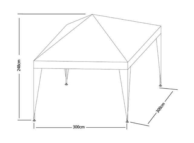 Toldo 3x3 m verde Outzen-3