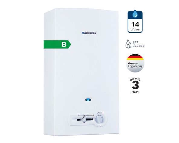 Calefont tiro natural 14 lt gas licuado W14 2P Junkers-2