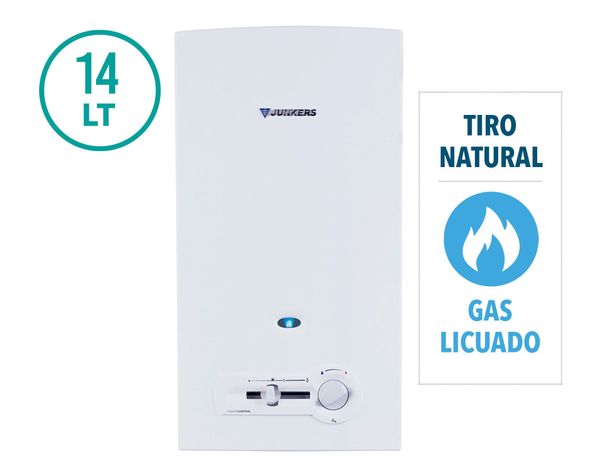 Calefont tiro natural 14 lt gas licuado W14 2P Junkers-5