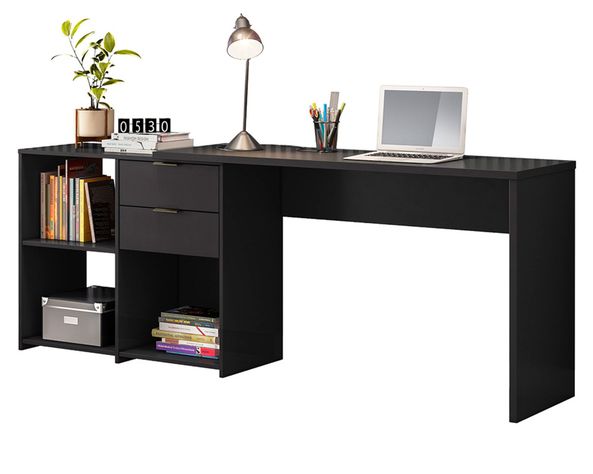 Escritorio London  negro 2  cajones-1