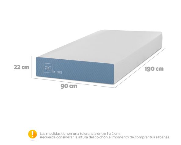 Colchón 1 plaza x 190 cm Excellence 2 unidades Cic-4