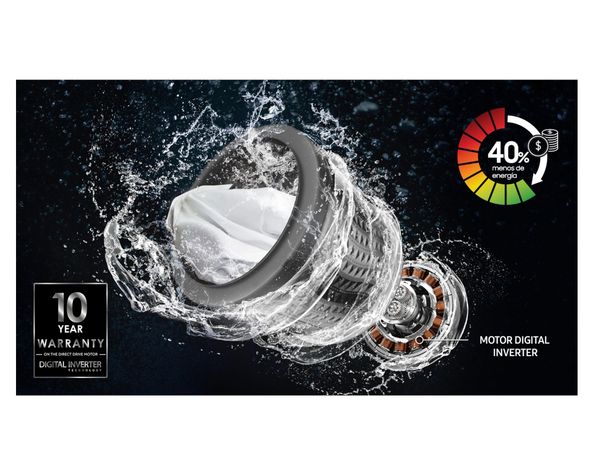 Lavadora carga superior 13 kg WA13T5260BY/ZS gris Samsung-9