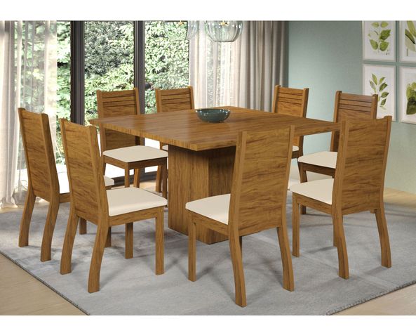 Juego de comedor 8 sillas Analu Imbuía Altavision-2