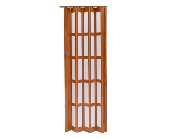 Puerta Plegable PVC 120x200 cm Baldara Café claro con ventana-1