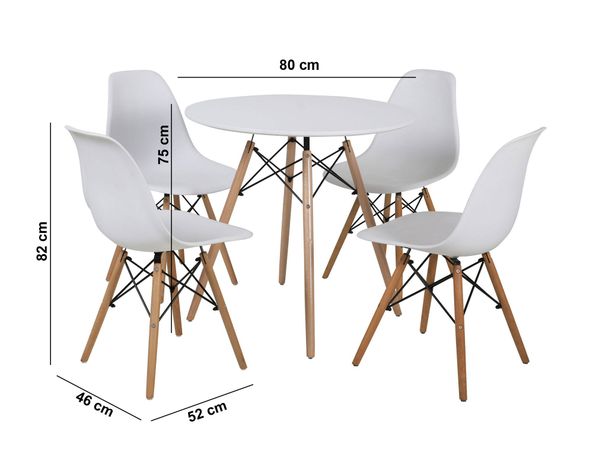 Comedor + 4 sillas Atrilsb III blanco M+Design-1