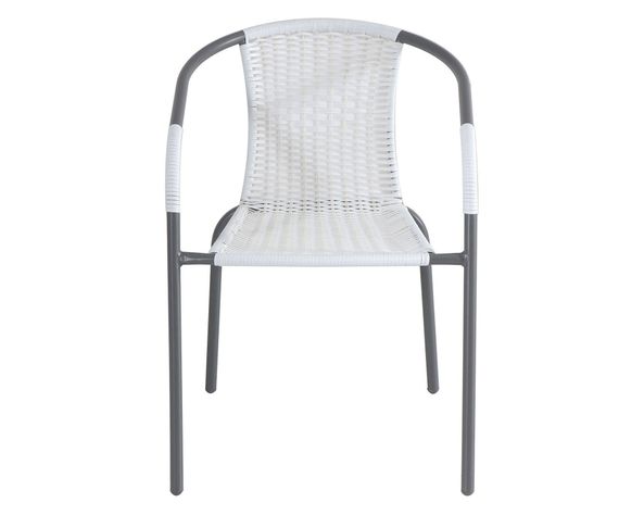 Silla símil ratán blanco Outzen-0