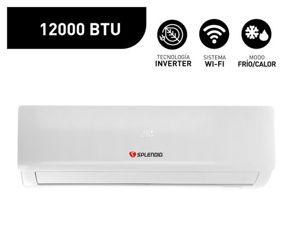 Aire acondicionado split inverter 12000 BTU frío/calor SAC-12K-INV WIFI Splendid-1