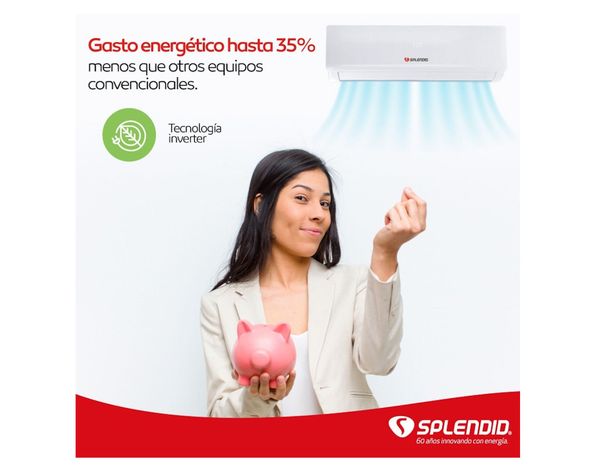 Aire acondicionado split inverter 12000 BTU frío/calor SAC-12K-INV WIFI Splendid-5
