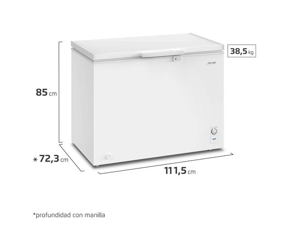 Freezer dual horizontal 290 litros Z300D blanco-6