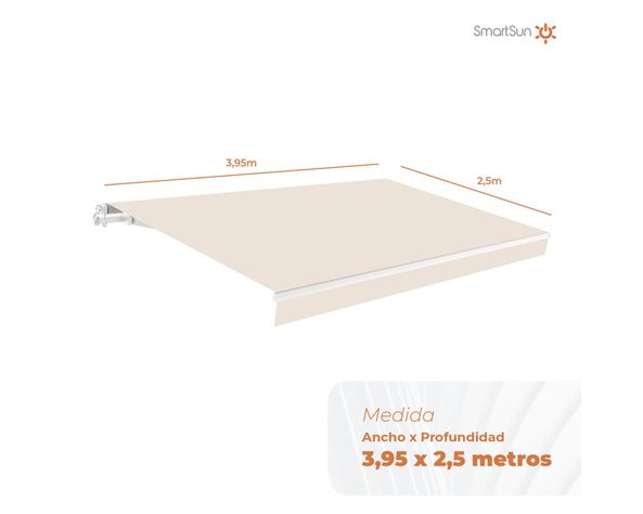 Toldo retráctil 4x2,5 m SmartSun Classic crudo-4