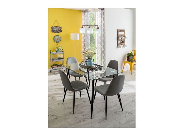 Comedor 4 sillas Cleto gris/negro M+Design-2