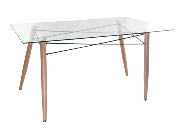 Mesa comedor Líneas transparente/natural M+Design-2