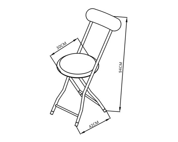 Silla bar plegable negro M+Design-4