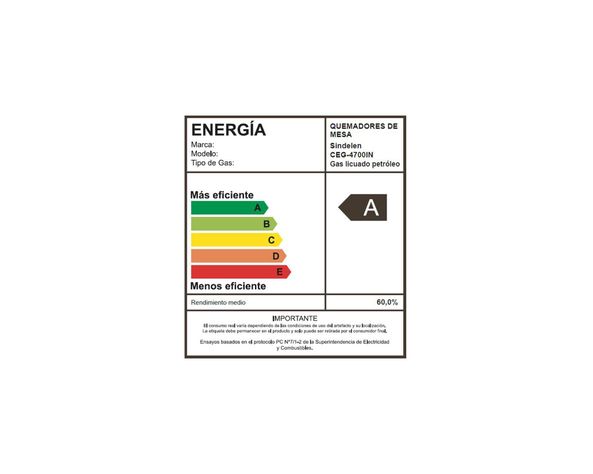 Encimera a gas 5 quemadores CEG-4700IN Sindelen.-5