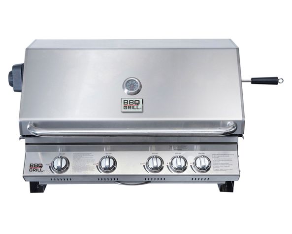 Parrilla a gas empotrada 4 quemadores Kansas BBQ Grill-0