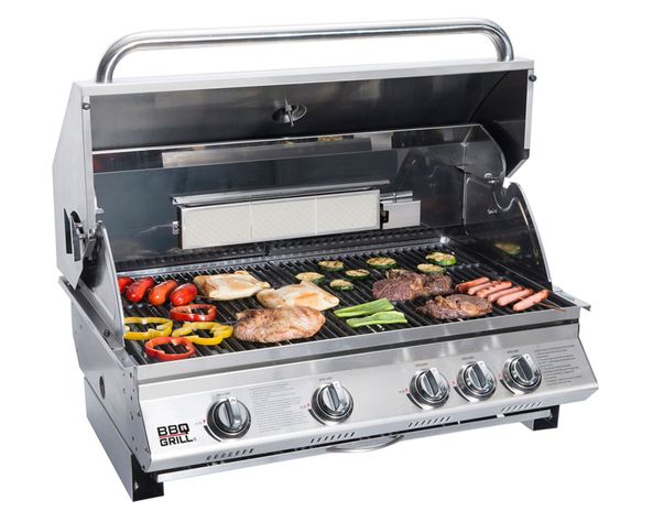Parrilla a gas empotrada 4 quemadores Kansas BBQ Grill-3