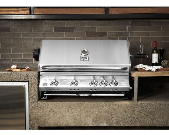 Parrilla a gas empotrada 4 quemadores Kansas BBQ Grill-5