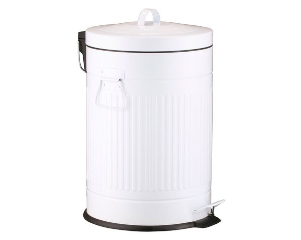 Basurero Vintage blanco 18.6 litros-1