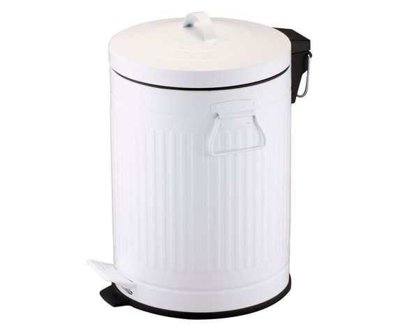 Basurero Vintage blanco 18.6 litros-2