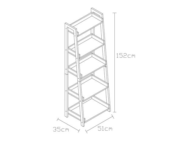 Librero escalera 2.0 negro M+Design-5