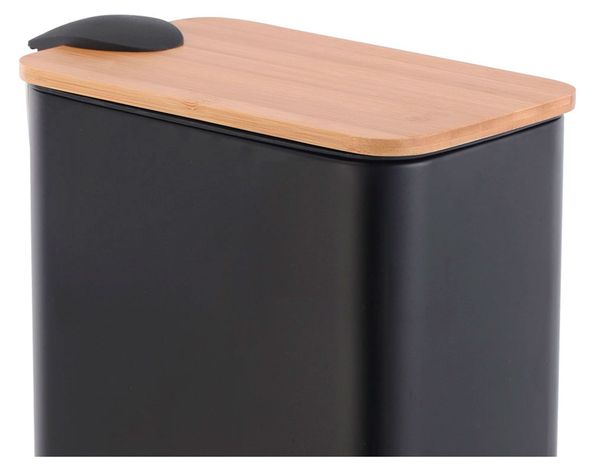 Cesto basura Bamboo negro 4.4 litros-1