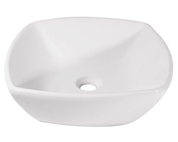Lavamanos sobreponer 42x42 cm blanco Vessanti-3