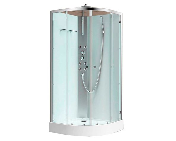 Cabina ducha 90x90 cm 6 jets blanco Vessanti-0
