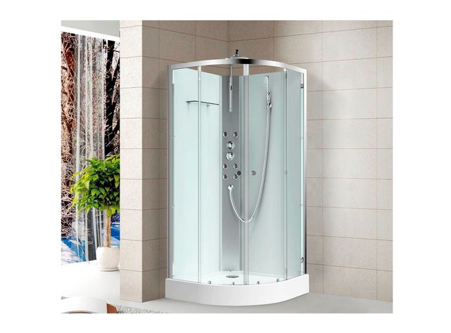 Cabina ducha 90x90 cm 6 jets blanco Vessanti-1